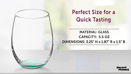 Stemless Wine Glasses by ARC 5.5 oz. Set of 12 (10 Count)