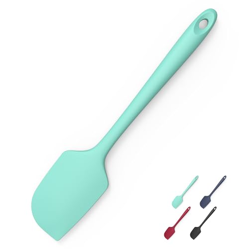600°F Heat Resistant Silicone Large Spatula (11.4in (Flat Spatula) / Aqua Sky)