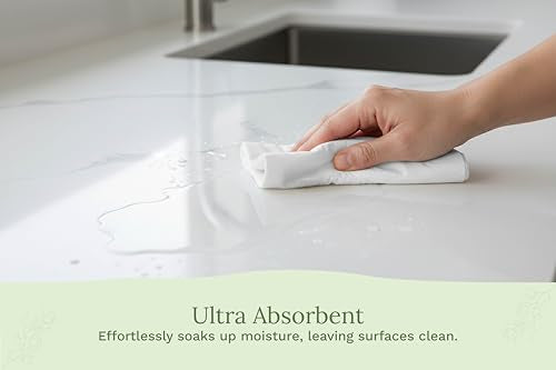 Organic Cotton White Dish Towels (White)