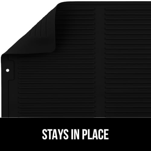 Patented BPA Free Silicone Dish Drying Mat (13" x 11" / Silicone / Black)