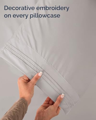 Twin Size 3 Piece Sheet Set (03 - Light Grey / Twin)