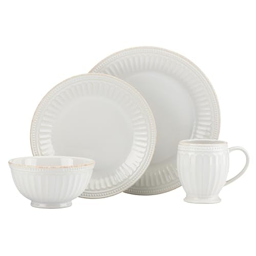 White French Perle Groove 4Pc Place Setting (4-Piece Place Setting)