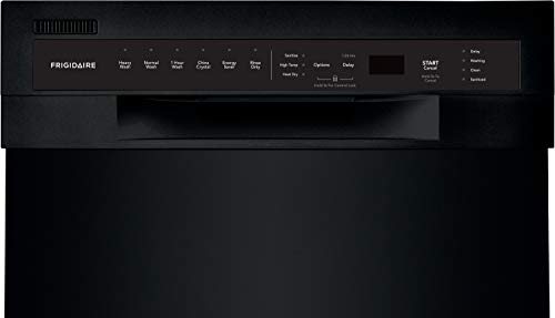 18 in. ADA Compact Front Control Dishwasher in Black with Dual Spray Arms (Black / Dishwasher Only)