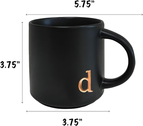 Black Ceramic Coffee Mug (Black-D)