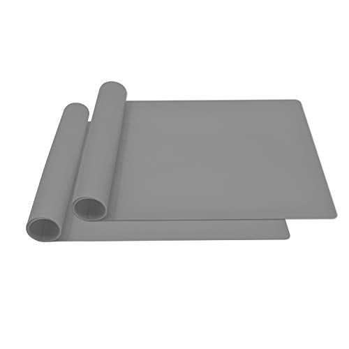 Silicone Placemats (23.6"×15.7"-2pack / Gray)