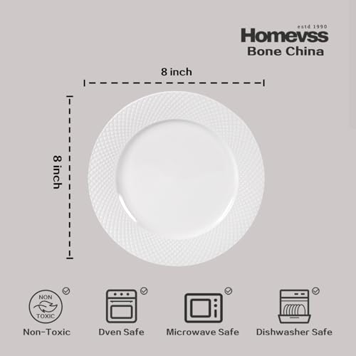 HomeVss New Bone China Dinnerware Set (Diamond / Service for 6 - 18pc Set)