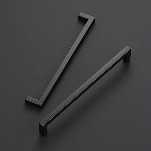 Matte Black Cabinet Handles Solid Cabinet Pulls 7 (Black / Flat Black 7-1/2'' Hole Center)
