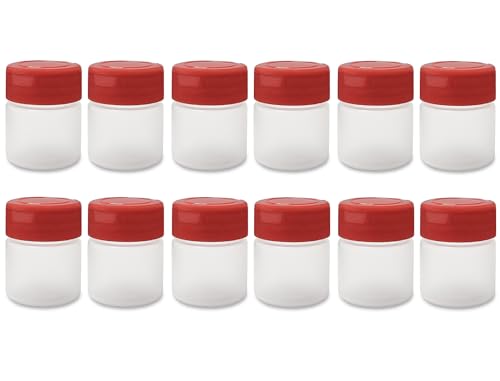 1 oz Plastic Spice Jars with Red Flip & Sift Caps