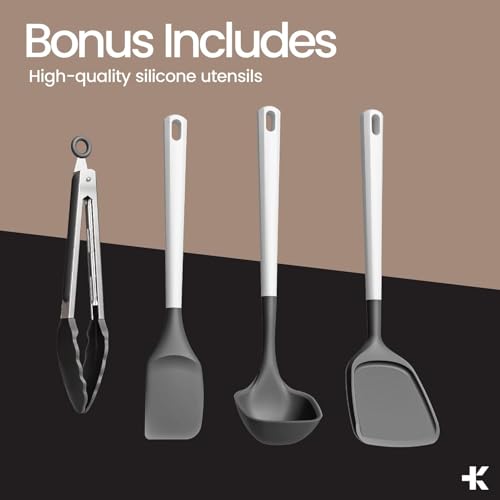 Bakken 12 Piece Ceramic Cookware Set (Black / Pack of 12)