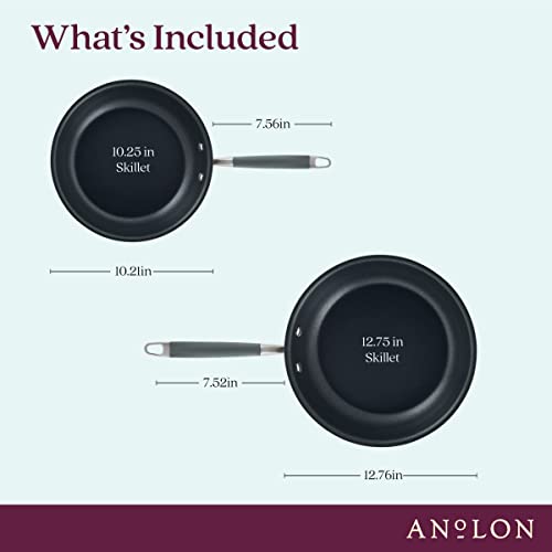 Advanced Home Frying Pan Set (Moonstone / Skillet Set (10.25-Inch & 12.75-Inch))