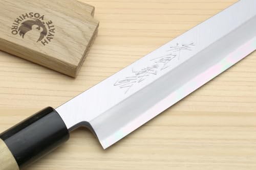 Shiroko High Carbon Steel Kasumi Yanagi Magnolia Handle Sushi Sashimi Chef Knife (11.8" / Magnolia Handle)
