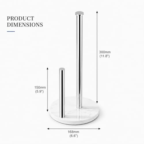 Chrome Paper Towel Holder for Kitchen Countertop (Chrome)
