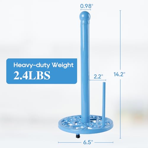 Cast Iron Paper Towel Holder (Blue)