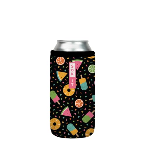 CanSok Sleeve for Beer & Soda Insulated Neoprene Cover (Summer Sweets / 16oz Can Sleeve)
