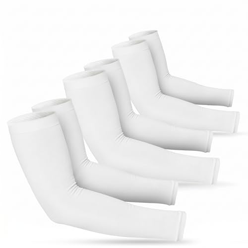 Women’s Cooling Arm Sleeves (3 Pairs: White / One Size)