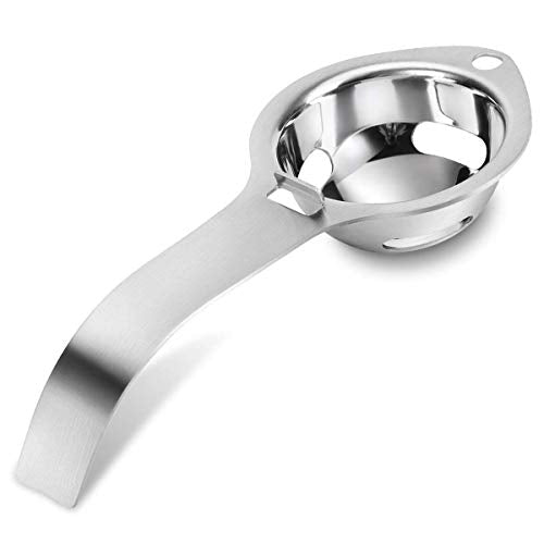 Egg Separator Egg Yolk White Separator Stainless Steel Egg White Yolk Sifting Filter Egg Divider Kitchen Tool for Baking