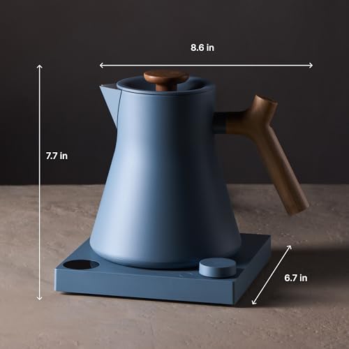 Corvo EKG Pro Small Electric Tea Kettle for Coffee (Hazy Blue with Maple Handle + Lid Pull / Corvo EKG Pro)