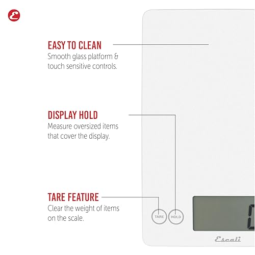 Arti Digital Food Scale (Frost White / 9" x 6.5" x .75")