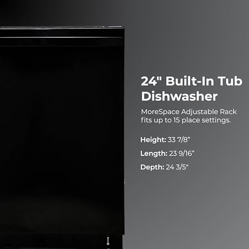 24" Built In Dishwasher (Black)