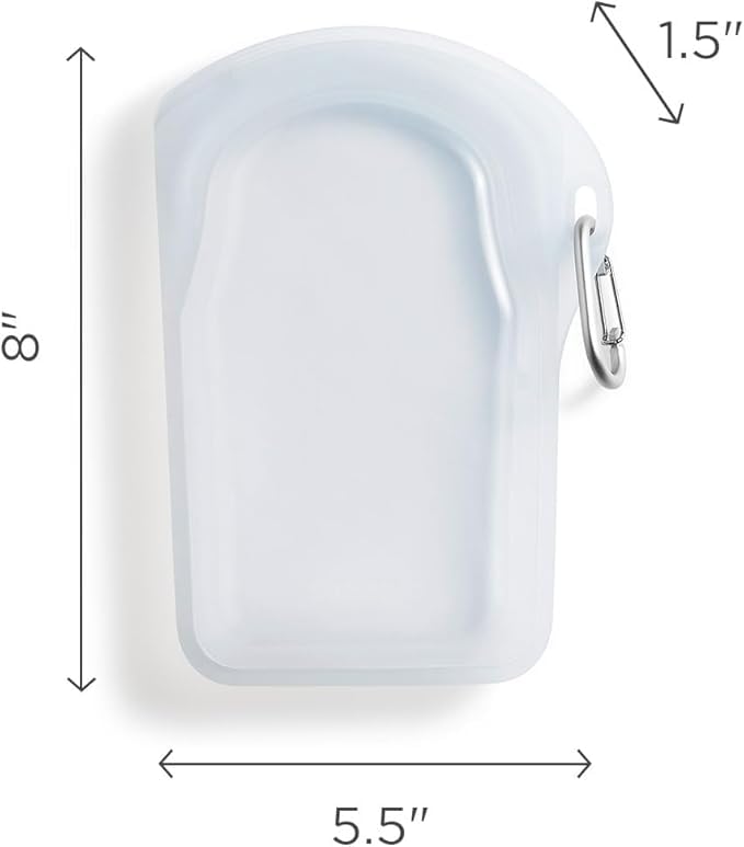 Premium Reusable Silicone Food Storage Bag (Clear / Go Bag)