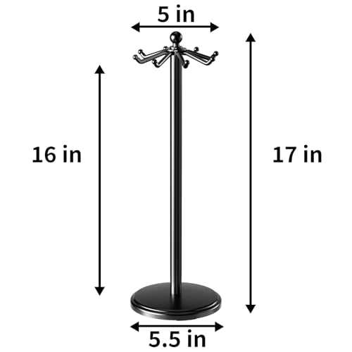 Kitchen Countertop Rotating Utensil Holder (Black)