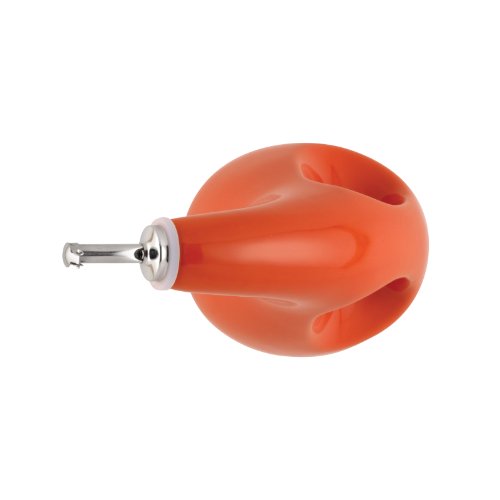 Solid Glaze Ceramics EVOO Olive Oil Bottle Dispenser with Spout (Orange / 24 Ounces)