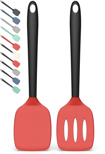 2 Pack Silicone Spatula Set (RedBlack)