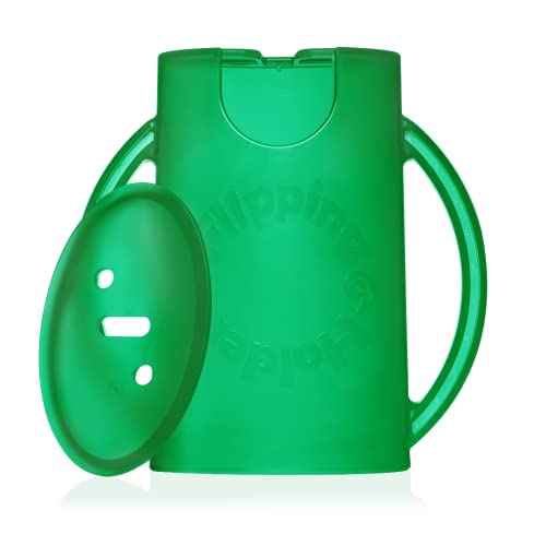 Squeeze Proof Food Pouch Holder for Toddlers (Green & Purple)