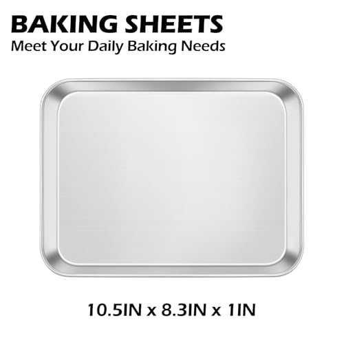 Non Toxic 10x8IN Small Stainless Steel Baking Sheet Pans (10x8IN)