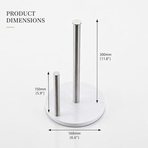 Brushed Nickel Paper Towel Holder for Kitchen Countertop