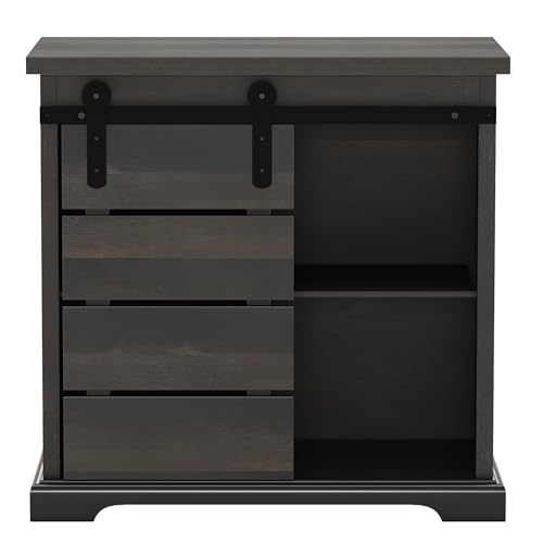 Sideboard Coffee Bar Cabinet (Brown)
