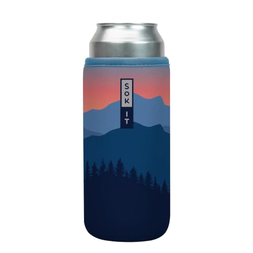 CanSok Sleeve for Beer & Soda Insulated Neoprene Cover (Blue Ridge / 25oz Can Sleeve)
