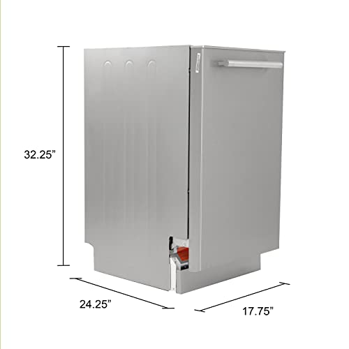 18 Inch Dishwasher Machine with Top Control LED Display (Stainless Steel / 18-Inch | 53dB)