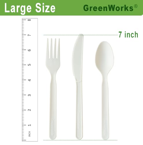 Heavy duty Compostable Forks (100 Count (Pack of 1) / Forks)