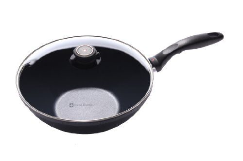 HD Nonstick Wok with Glass Lid (28 cm (11") / Gray)