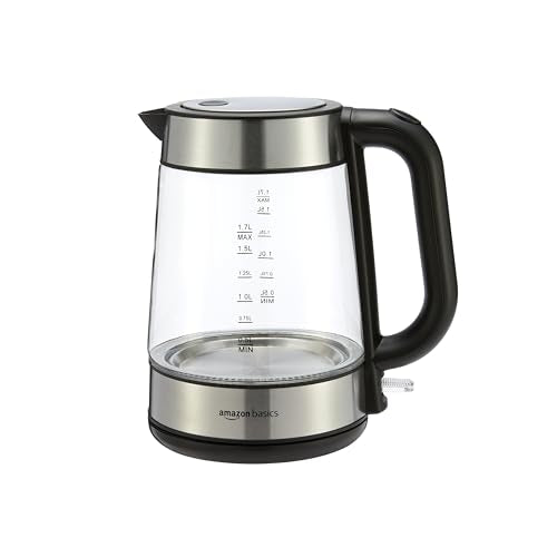 Electric Kettle with Glass Carafe for Tea and Coffee (Glass Carafe / 1.8 Quarts)