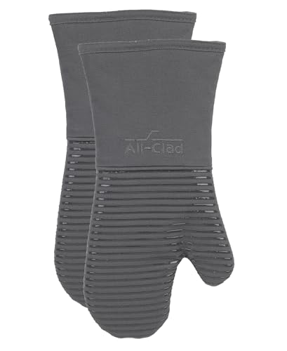 Silicone Oven Mitts (Pewter / 2 Pack)