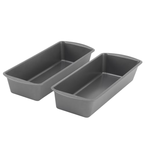 Set of 2 Extra Large 13" x 5" Nonstick Steel Bread Loaf Pans (2 Count)