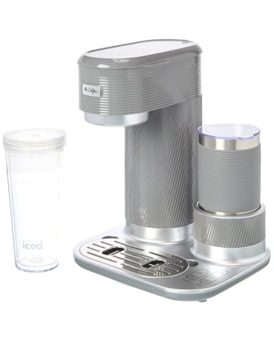 4-in-1 Latte Lux Iced Hot Coffee Maker with Built-In Milk Frother Single-Serve 22 Ounces
