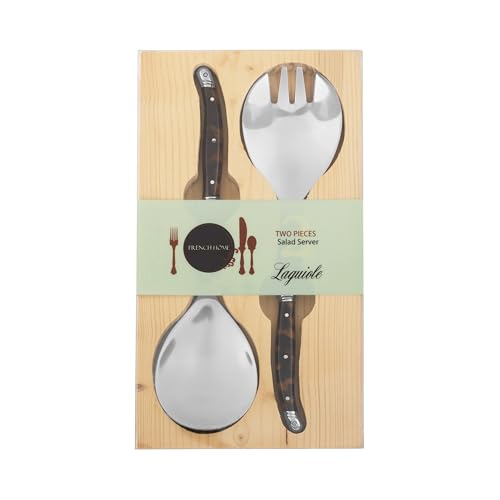 Laguiole Connoisseur Tortoise Shell Salad Servers Set (Tortoise Shell)