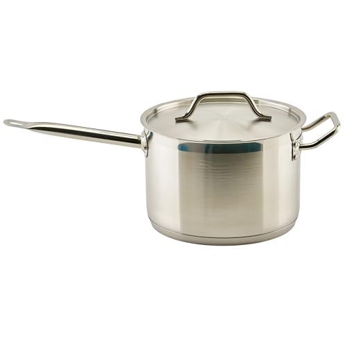 7 1 2 qt 7.5 qt Stainless Steel Sauce Pan with Cover (7.5 Quarts)