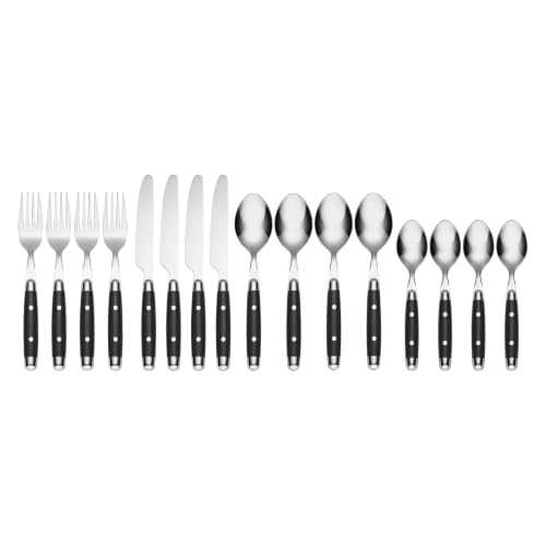 Jubilee Black Stainless Steel Silverware Set for 4 (Black (Pack of 1))