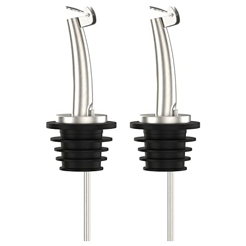 2 Pcs Oil Spout Liquor Bottle Pourer Spouts (Flip Top (Pack of 2))