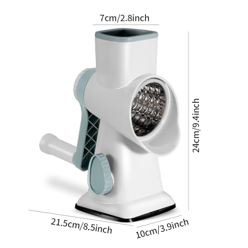Cheese Grater Hand Crank Rotary Vegetables Shredder with Handle