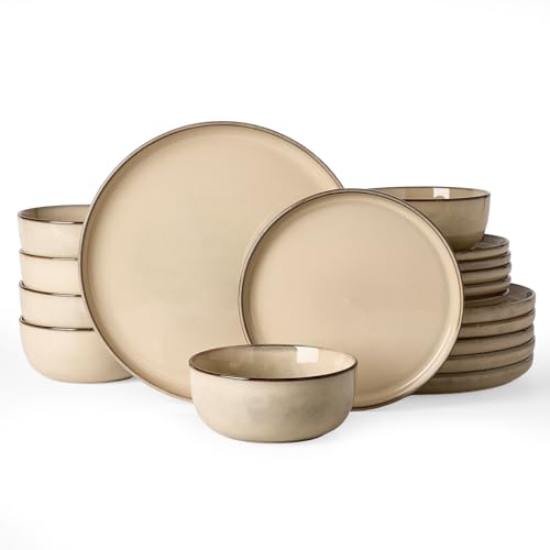 Milkyway 18 Piece Stoneware Dinnerware Set (Milk Tea / Service for 6 (Standard Dinner Set))