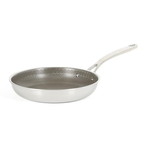 Badgley Hybrid Nonstick 9.5 Inch TriPly Stainless Steel Fry Pan & Stay Cool Handle (Triply Stainless / 9.5" Fry Pan)