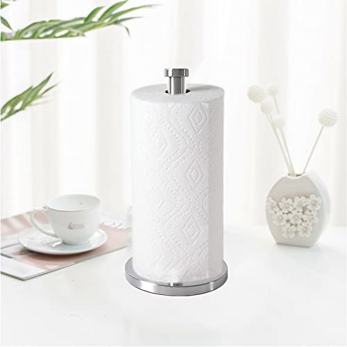 Silver Standing Paper Towel Holder for Kitchen& Bathroom Countertop