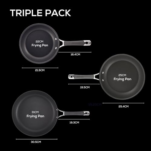 Radiance Hard Anodized Nonstick Frying Pan Set