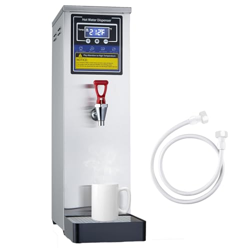Hot Water Dispenser Commercial Water Boiler Countertop Hot Water Machine Stainless Steel Step (Silver 30Liter/H)
