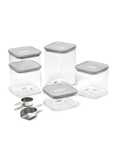 13 Piece Glass Airtight Food Storage Containers with Lids (Gray / 13-Piece Set)